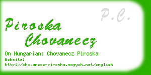 piroska chovanecz business card